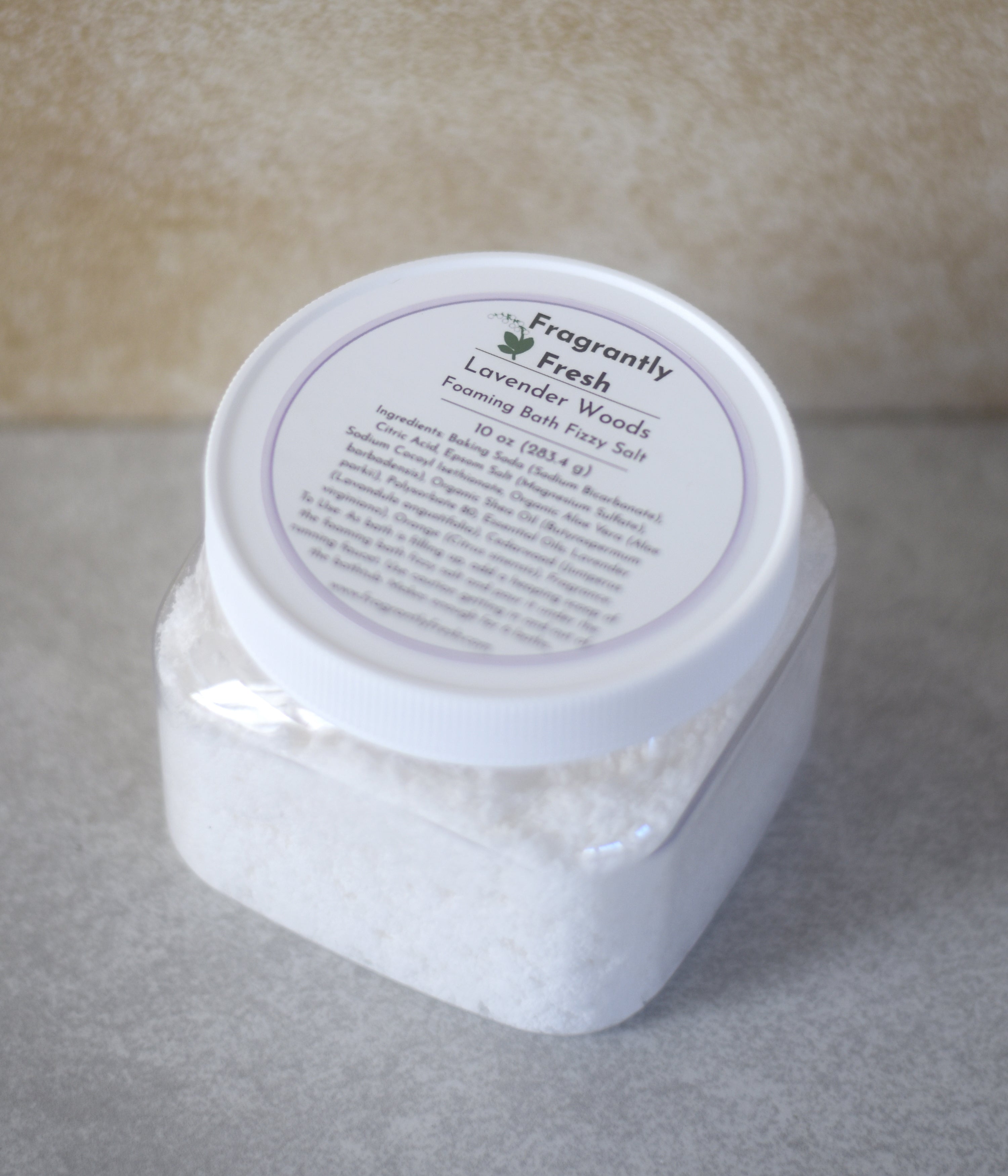 Foaming Bath Fizzy Salt - Lavender Woods