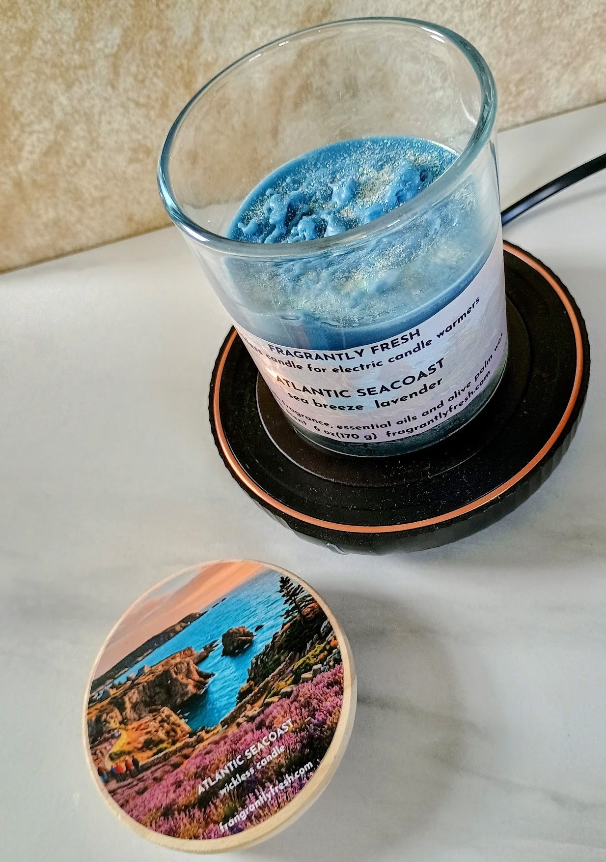 Atlantic Seacoast Handcrafted Wickless Jar Candle