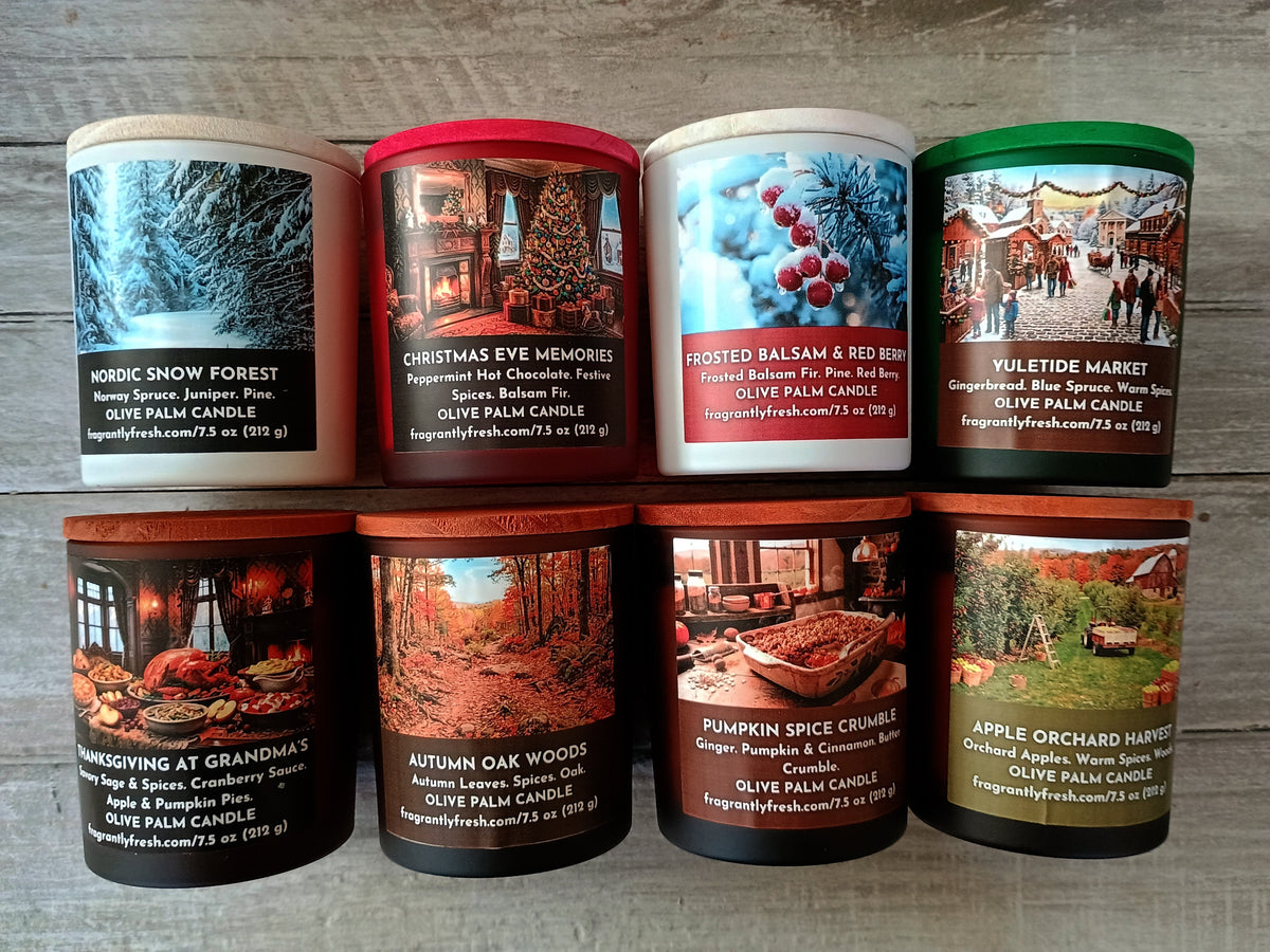 Palm & Olive Wax Candles