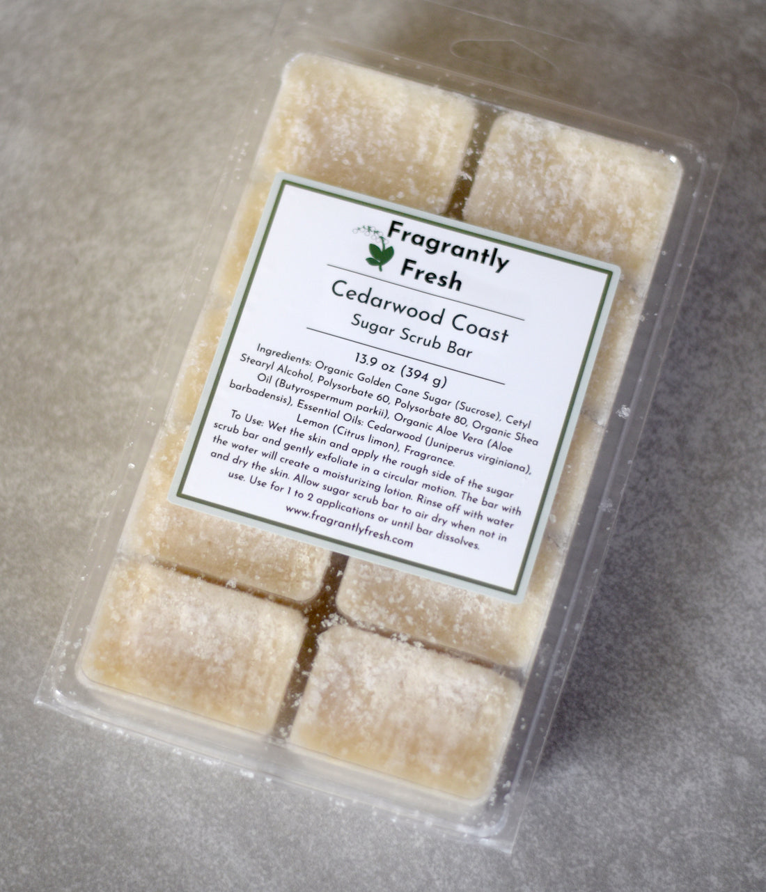 Sugar Scrub Bars - Cedarwood Coast