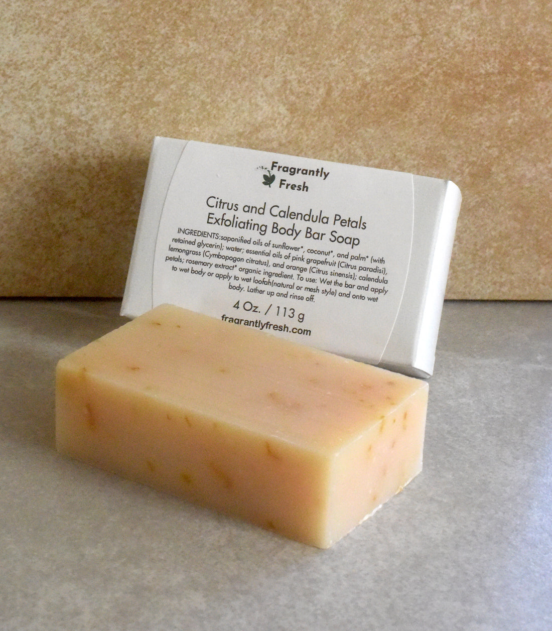 CITRUS AND CALENDULA PETALS Exfoliating Body Bar Soap