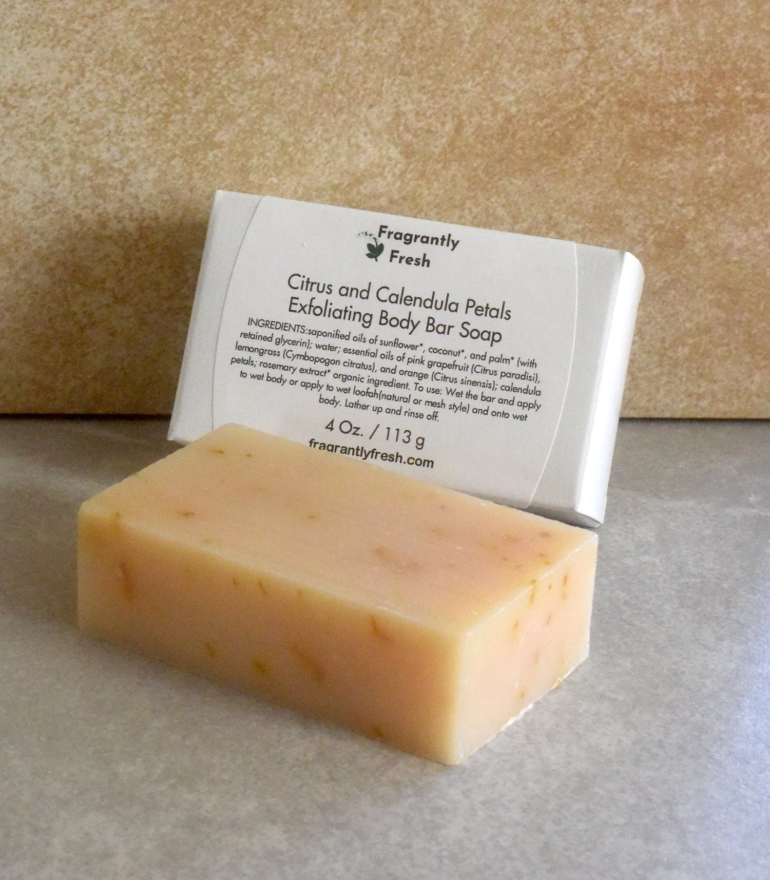 CITRUS AND CALENDULA PETALS Exfoliating Body Bar Soap