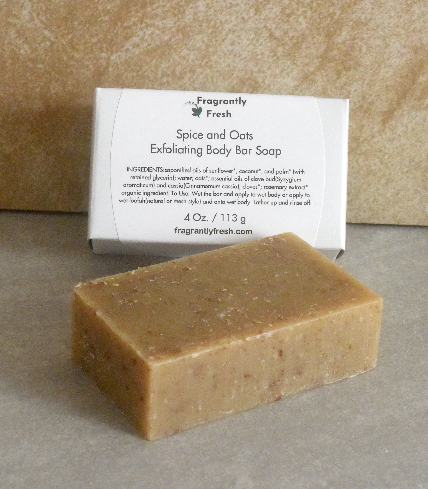 SPICE AND OATS Exfoliating Body Bar Soap