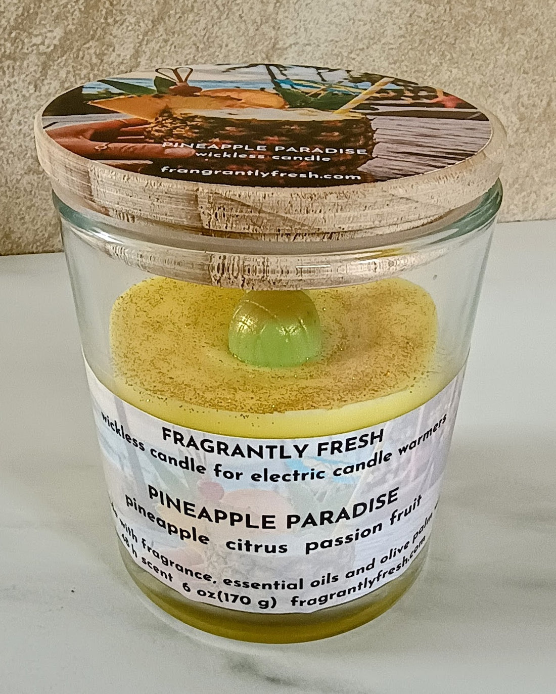 Pineapple Paradise Handcrafted Wickless Jar Candle