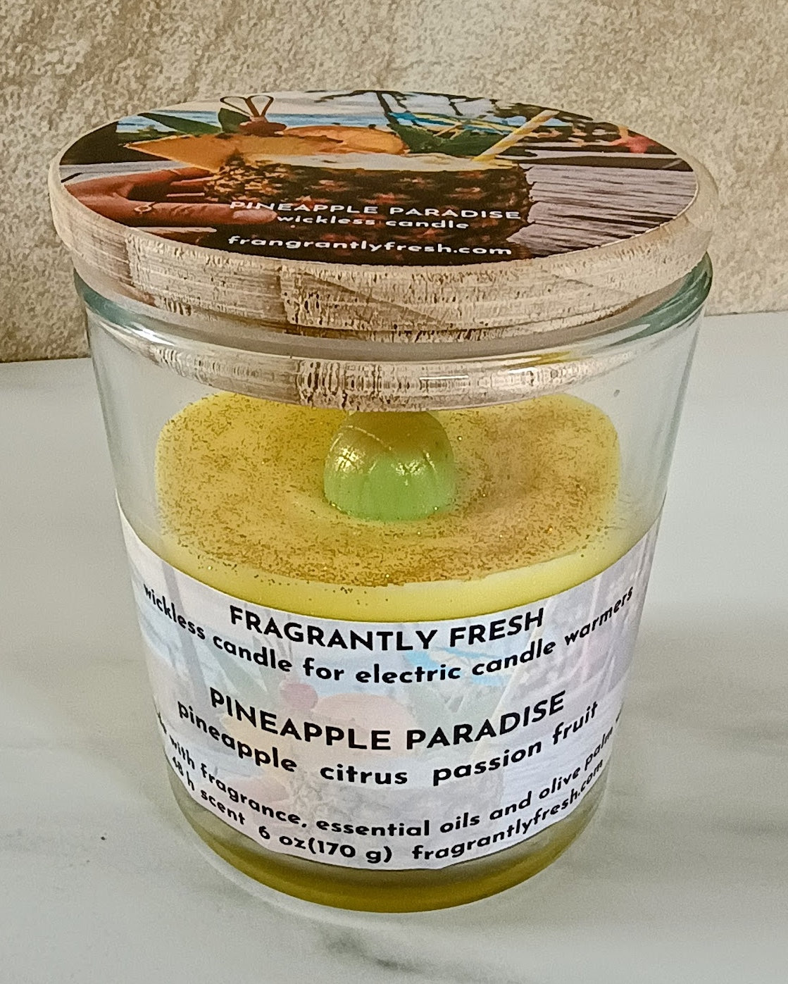Pineapple Paradise Handcrafted Wickless Jar Candle