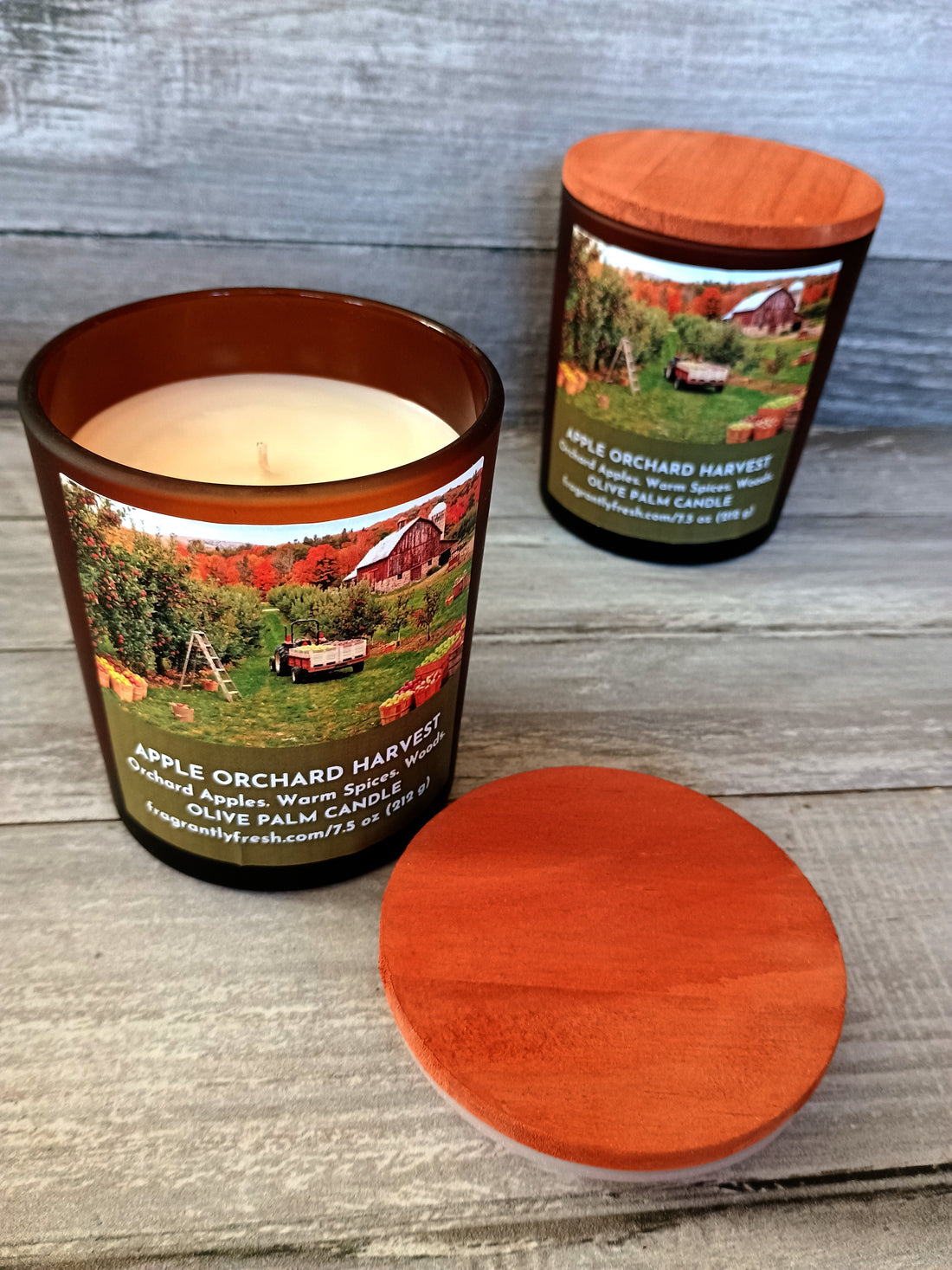 APPLE ORCHARD HARVEST (7.5 oz Palm &amp; Olive Wax Candle)