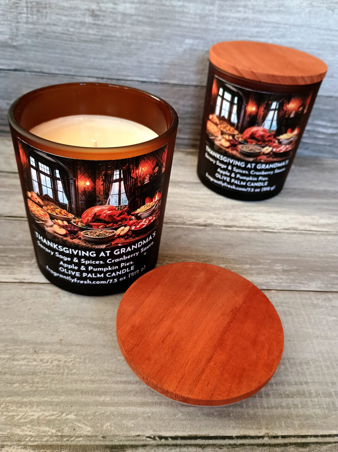 THANKSGIVING AT GRANDMA’S (7.5 oz Palm &amp; Olive Wax Candle)