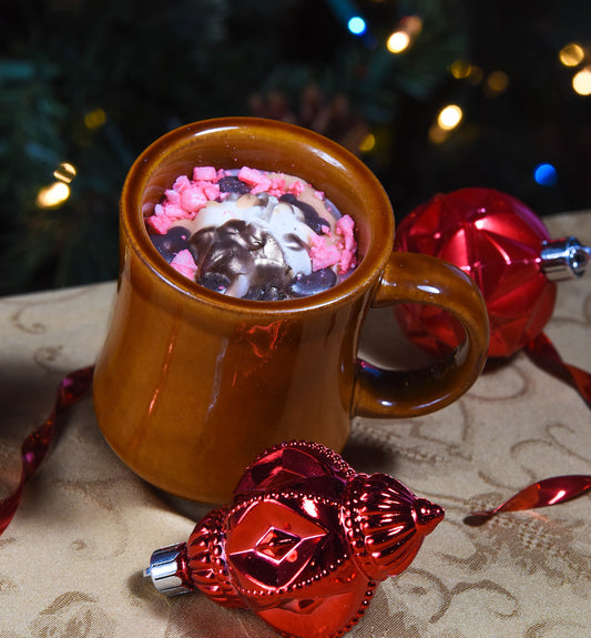 Santa's Coffee Shop Candle Mug